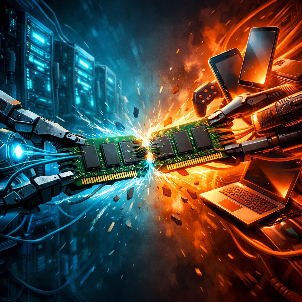 The Great Memory Squeeze: How AI Data Centers Triggered a Global DRAM Crisis